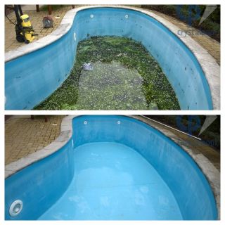 🧹ČIŠTĚNÍ BAZÉNU / ODZIMOVÁNÍ🧹 Není pro nás problém vyčistit i takto špinavý bazén. Dokážeme si poradit s vodní řasou či...