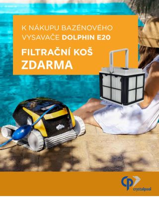 🎉 AKCE! K vysavači Dolphin E20 získáte filtrační koš 20 mikronů ZDARMA! 🎁 Fůůůj, v tom bazénu zase něco plave! Máme...